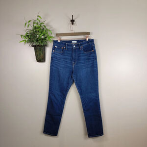 AE77 Premium Skinny Jeans American Eagle Dark Blue Wash High Rise Jegging 14 AE